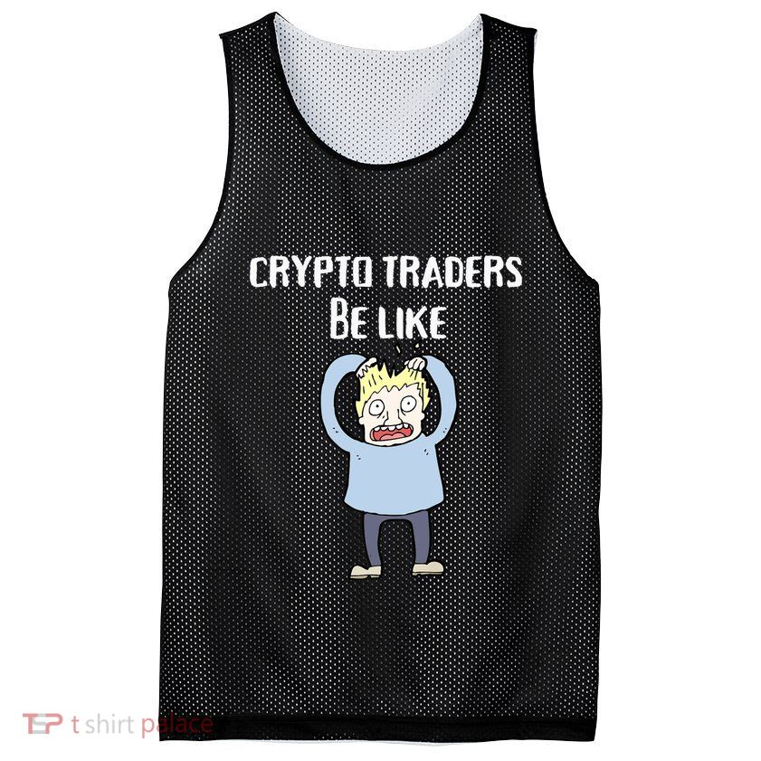 CRYPTO TRADERS BE LIKE Premium Mesh Reversible Basketball Jersey Tank