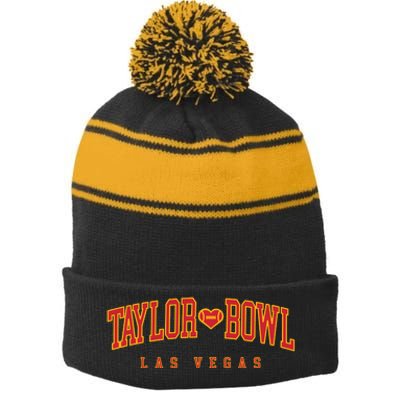 Cool Taylor Bowl Las Vegas Stripe Pom Pom Beanie