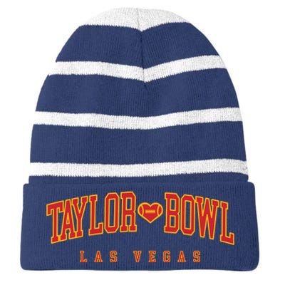 Cool Taylor Bowl Las Vegas Striped Beanie with Solid Band