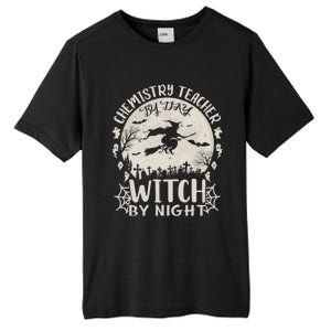 Chemistry Teacher By Day Witch By Night Funny Halloween Cute Gift Tall Fusion ChromaSoft Performance T-Shirt