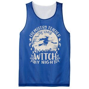 Chemistry Teacher By Day Witch By Night Funny Halloween Cute Gift Mesh Reversible Basketball Jersey Tank