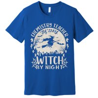 Chemistry Teacher By Day Witch By Night Funny Halloween Cute Gift Premium T-Shirt