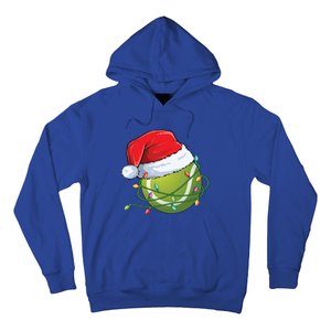 Christmas Tennis Ball In Santa Hat Wrapped In Holiday Lights Hoodie