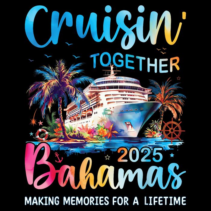Cruisin Together Bahamas 2025 Family Cruise Bahamas Vacation 7-Panel Snapback Hat
