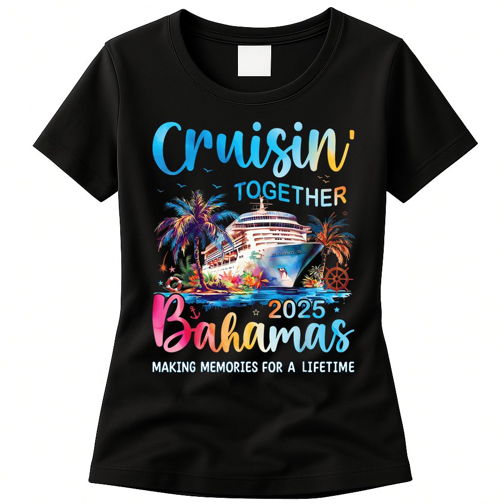 Cruisin Together Bahamas 2025 Family Cruise Bahamas Vacation Womens T-Shirt