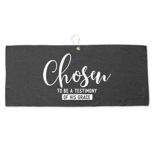 Chosen To Be A Testimony Of His Grace Christian Faith Large Microfiber Waffle Golf Towel