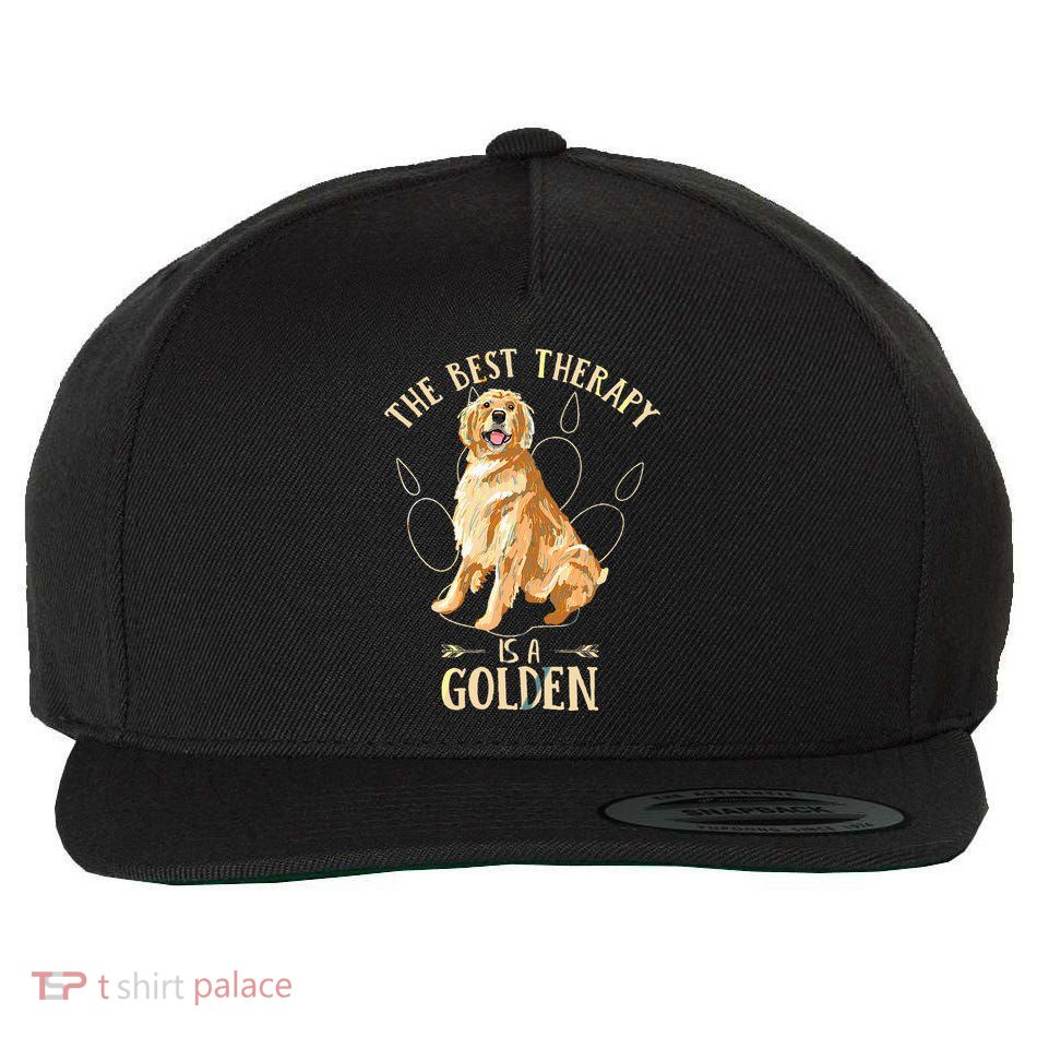 Colorful The Best Therapy Is A Golden Retriever Puppy Lover Wool Snapback Cap
