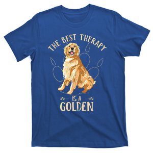 Colorful The Best Therapy Is A Golden Retriever Puppy Lover T-Shirt