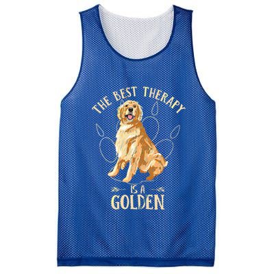 Colorful The Best Therapy Is A Golden Retriever Puppy Lover Mesh Reversible Basketball Jersey Tank