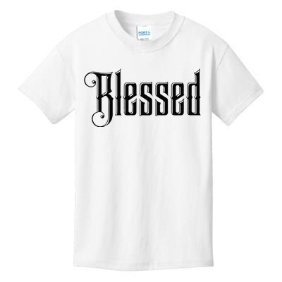 Christian T Blessed Black Bible Verses Kids T-Shirt