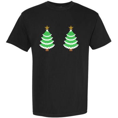 Christmas Tree Boobs Xmas Snow Funny Tree Boobs Gifts Garment-Dyed Heavyweight T-Shirt