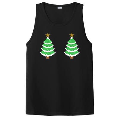 Christmas Tree Boobs Xmas Snow Funny Tree Boobs Gifts PosiCharge Competitor Tank