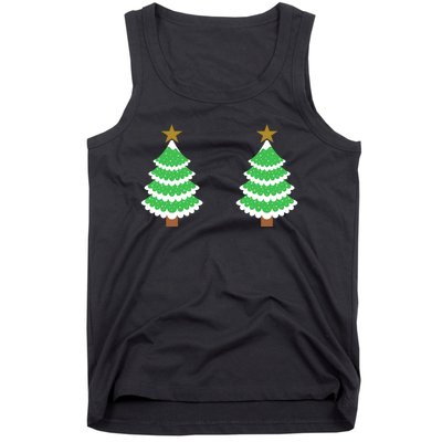 Christmas Tree Boobs Xmas Snow Funny Tree Boobs Gifts Tank Top