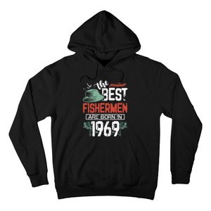 Cute The Best Fisherman Are Born In 1969 Fishing Hat Trout Boat Hoodie