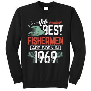 Cute The Best Fisherman Are Born In 1969 Fishing Hat Trout Boat Sweatshirt