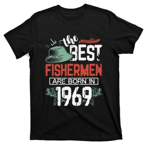 Cute The Best Fisherman Are Born In 1969 Fishing Hat Trout Boat T-Shirt