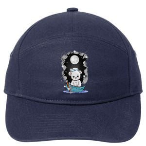 Cute Teddy Bear Teddy Bear Sailor Mystical Maritime Child 7-Panel Snapback Hat