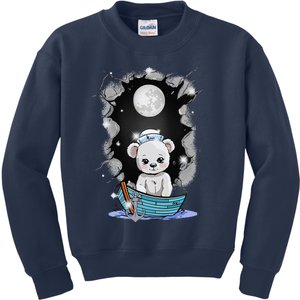 Cute Teddy Bear Teddy Bear Sailor Mystical Maritime Child Kids Sweatshirt