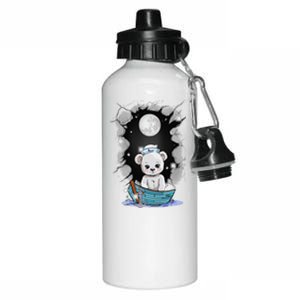 Cute Teddy Bear Teddy Bear Sailor Mystical Maritime Child Aluminum Water Bottle