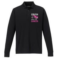 Crush Truck Breast Cancer Performance Long Sleeve Polo