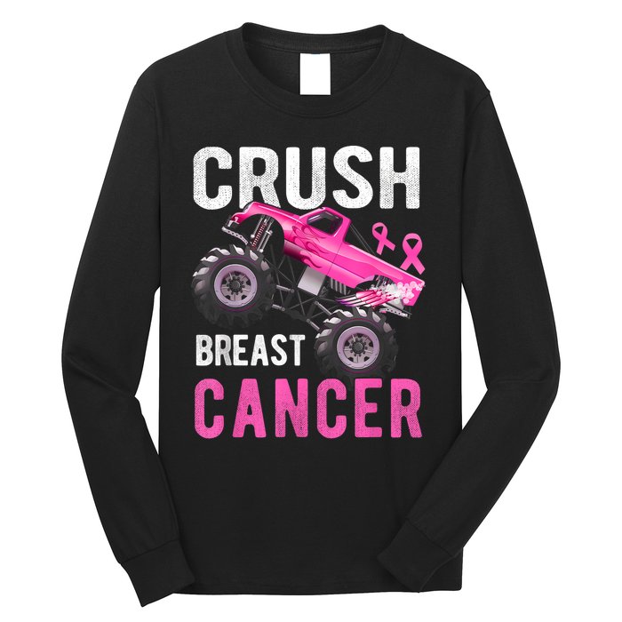 Crush Truck Breast Cancer Long Sleeve Shirt