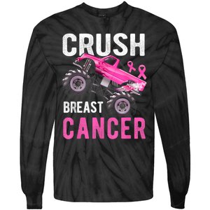 Crush Truck Breast Cancer Tie-Dye Long Sleeve Shirt