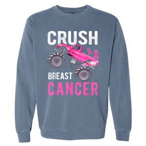 Crush Truck Breast Cancer Garment-Dyed Sweatshirt