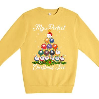 Christmas Tree Billiards Ugly Xmas Sweater Great Gift Premium Crewneck Sweatshirt