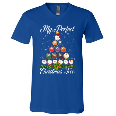 Christmas Tree Billiards Ugly Xmas Sweater Great Gift V-Neck T-Shirt