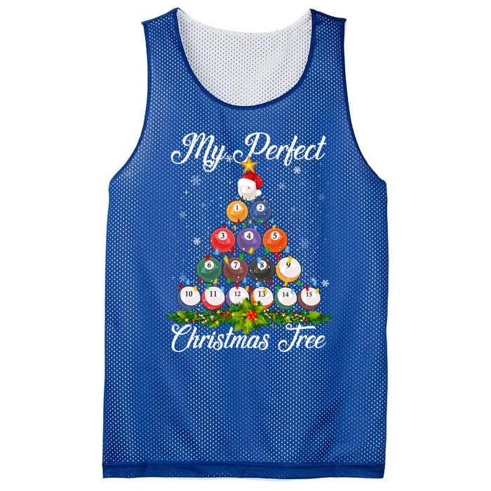 Christmas Tree Billiards Ugly Xmas Sweater Great Gift Mesh Reversible Basketball Jersey Tank