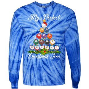 Christmas Tree Billiards Ugly Xmas Sweater Great Gift Tie-Dye Long Sleeve Shirt