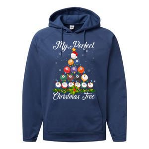 Christmas Tree Billiards Ugly Xmas Sweater Great Gift Performance Fleece Hoodie