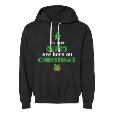 Christmas The Best Gifts Are Bron On Xmas Garment-Dyed Fleece Hoodie