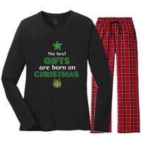 Christmas The Best Gifts Are Bron On Xmas Women's Long Sleeve Flannel Pajama Set 