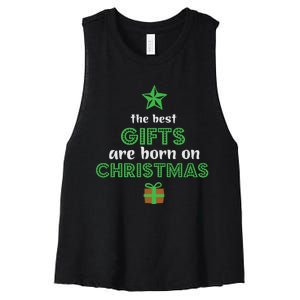 Christmas The Best Gifts Are Bron On Xmas Women's Racerback Cropped Tank