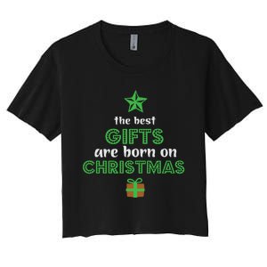 Christmas The Best Gifts Are Bron On Xmas Women's Crop Top Tee