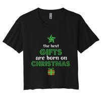 Christmas The Best Gifts Are Bron On Xmas Women's Crop Top Tee