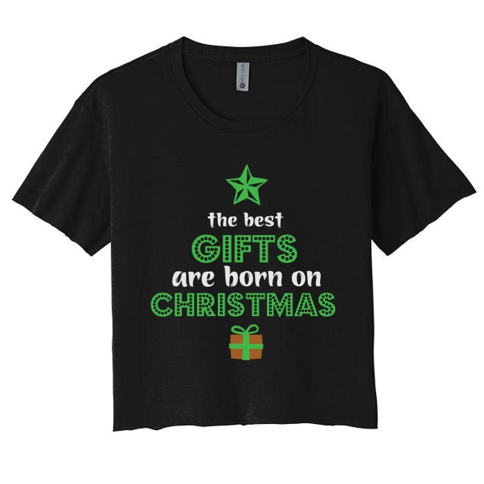 Christmas The Best Gifts Are Bron On Xmas Women's Crop Top Tee