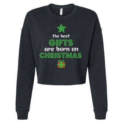 Christmas The Best Gifts Are Bron On Xmas Cropped Pullover Crew