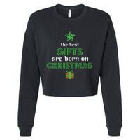 Christmas The Best Gifts Are Bron On Xmas Cropped Pullover Crew