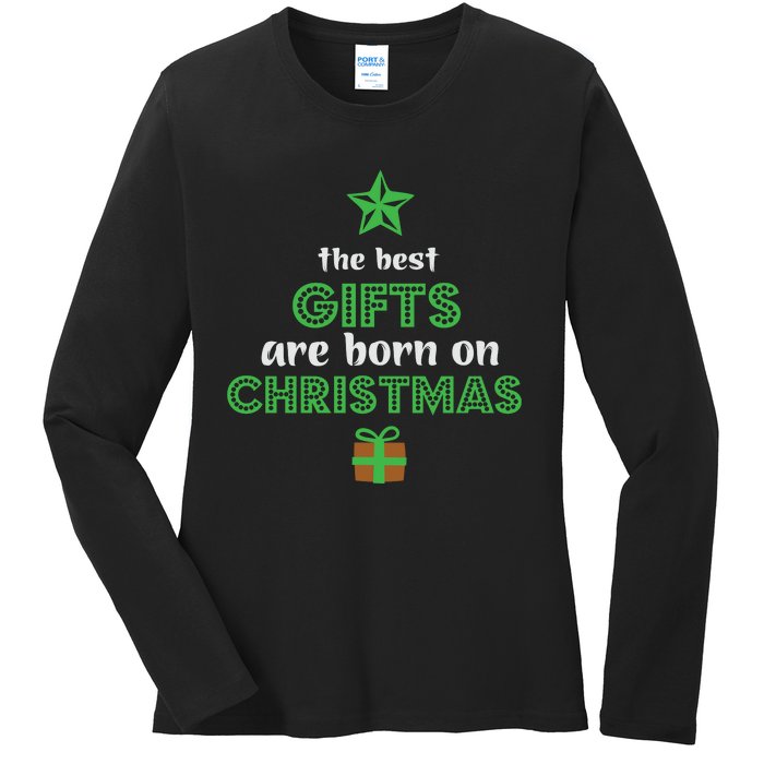 Christmas The Best Gifts Are Bron On Xmas Ladies Long Sleeve Shirt