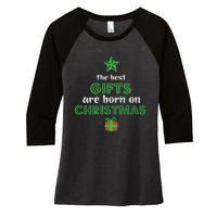 Christmas The Best Gifts Are Bron On Xmas Women's Tri-Blend 3/4-Sleeve Raglan Shirt