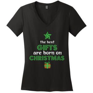 Christmas The Best Gifts Are Bron On Xmas Women's V-Neck T-Shirt