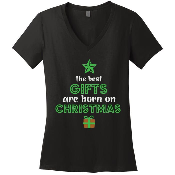 Christmas The Best Gifts Are Bron On Xmas Women's V-Neck T-Shirt