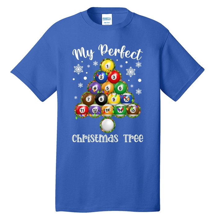 Christmas Tree Billiards Ugly Xmas Sweater Gift Tall T-Shirt