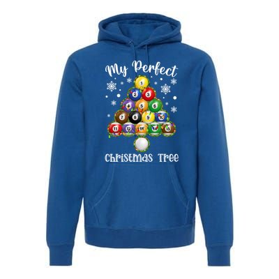 Christmas Tree Billiards Ugly Xmas Sweater Gift Premium Hoodie