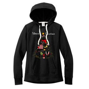 Christmas Tree Bombay Cat Lover Xmas Cat Owner Women's Fleece Hoodie