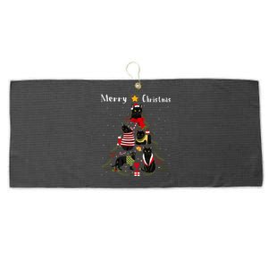 Christmas Tree Bombay Cat Lover Xmas Cat Owner Large Microfiber Waffle Golf Towel