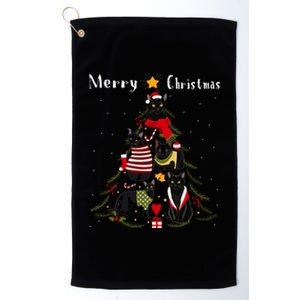 Christmas Tree Bombay Cat Lover Xmas Cat Owner Platinum Collection Golf Towel