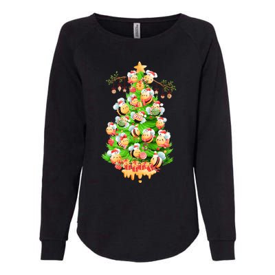 Christmas Tree Bees Jingle All The Way! Bees Gift Womens California Wash Sweatshirt